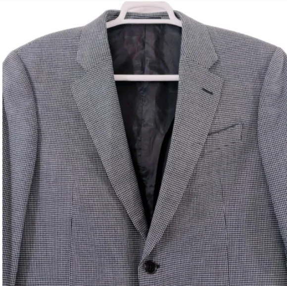 Armani Collezioni G Line 2 Button‎ Blazer Sport Coat Plaid Flap Pockets